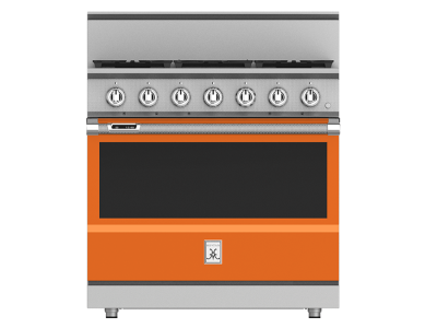 36" Hestan KRD Series Natural Gas Dual Fuel Range with 5-Burner - KRD364GD-NG-OR