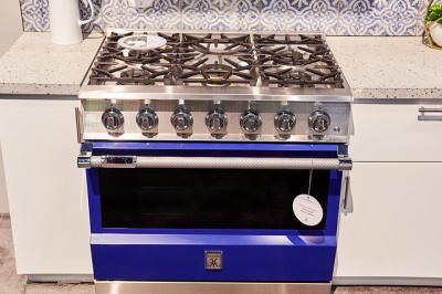 36" Hestan KRD Series Natural Gas Dual Fuel Range with 5-Burner - KRD364GD-NG-BK