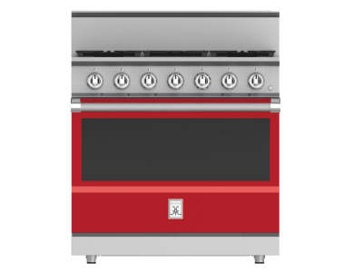 36" Hestan KRG Series Gas Range with 5-Burners - KRG365-LP-RD