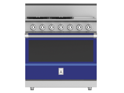 36" Hestan KRG Series Freestanding Professional Gas Range with 4-Burners - KRG364GD-LP-BU