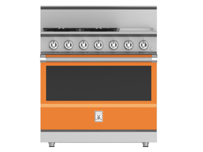 36" Hestan KRG Series Freestanding Professional Gas Range with 4-Burners - KRG364GD-LP-OR