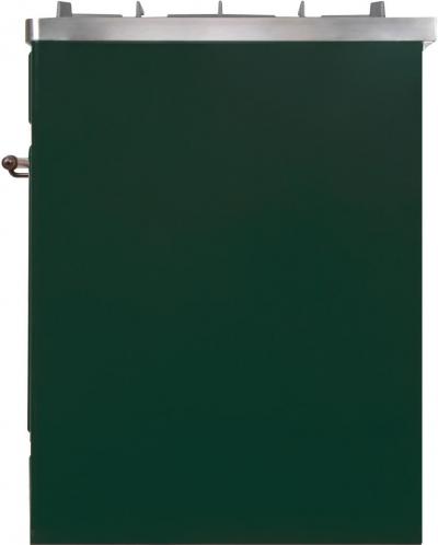 30" ILVE Majestic II Dual Fuel Natural Gas Freestanding Range with Bronze Trim in Emerald Green  - UM30DNE3EGB-NG