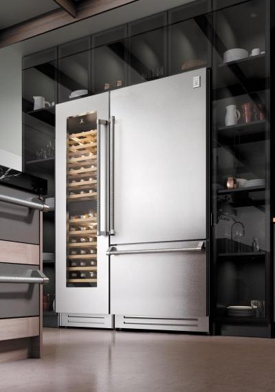 36" Hestan KRB Series Right-Hinge Bottom Mount Refrigerator with Bottom Compressor - KRBR36-GG