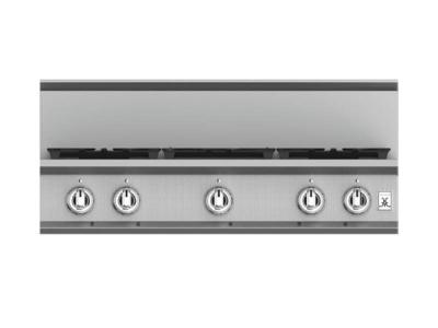 36" Hestan KRT Series 5-Burner Rangetop with Liquid Propane in Steeletto - KRT365-LP