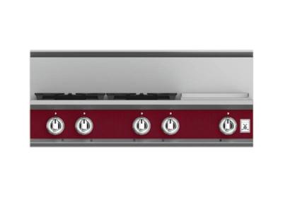 36" Hestan KRT Series 4-Burner Liquid Propane Rangetop  with 12" Griddle  - KRT364GD-LP-BG