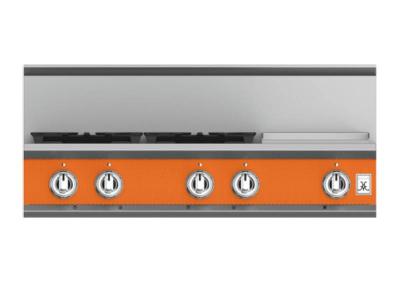 36" Hestan KRT Series 4-Burner Liquid Propane Rangetop  with 12" Griddle  - KRT364GD-LP-OR