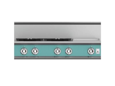 36" Hestan KRT Series 4-Burner Liquid Propane Rangetop  with 12" Griddle  - KRT364GD-LP-TQ