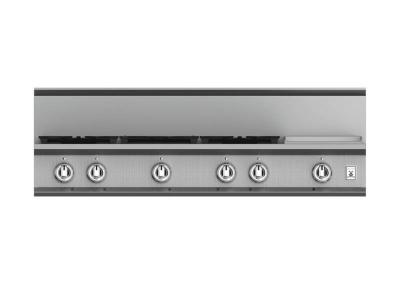 48" Hestan KRT Series 5-Burner Liquid Propane Rangetop  with 12" Griddle - KRT485GD-LP