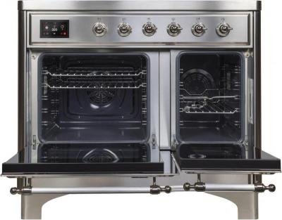 40" ILVE Majestic II Electric Freestanding Range with Chrome Trim in Blue - UMDI10NS3MBC