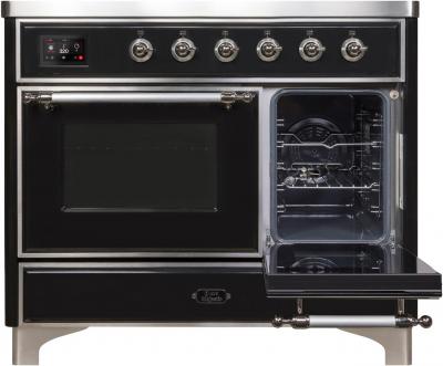 40" ILVE Majestic II Electric Freestanding Range with Chrome Trim in Emerald Green - UMDI10NS3EGC