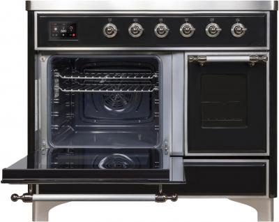 40" ILVE Majestic II Electric Freestanding Range with Chrome Trim in Emerald Green - UMDI10NS3EGC