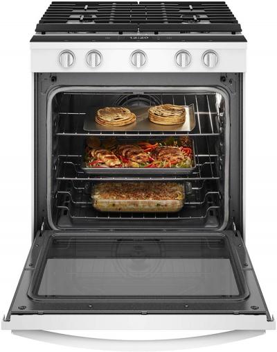 30" Whirlpool 5.8 Cu. Ft. Smart Slide-in Gas Range  - WEG750H0HW