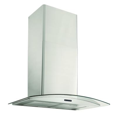 30" Broan Elite EW46 Series Convertible Curved Glass Wall-Mount Chimney Range Hood In Stainless Steel - EW4630SS