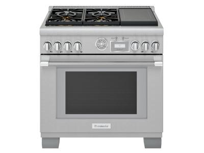 36" Thermador Pro-Grand Freestanding Dual-Fuel Range - PRD364WIGC