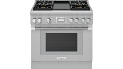 30" Thermador  Pro-Harm Duel Fuel Range with 4 Burner Griddle - PRD364WDHC