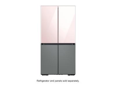 Samsung Bespoke 4-Door Flex Refrigerator Panel in Rose Pink Glass - RA-F18DUU32/AA