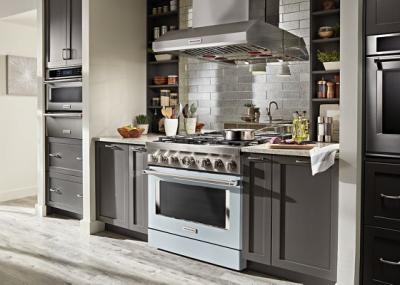 36" KitchenAid 5.1 Cu. Ft. Smart Commercial-Style Dual Fuel Range With 6 Burners - KFDC506JMB