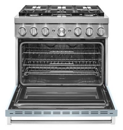 36" KitchenAid 5.1 Cu. Ft. Smart Commercial-Style Dual Fuel Range With 6 Burners - KFDC506JMB