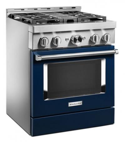 30'' KitchenAid 4.1 Cu. Ft. Smart Commercial-Style Gas Range With 4 Burners - KFGC500JIB