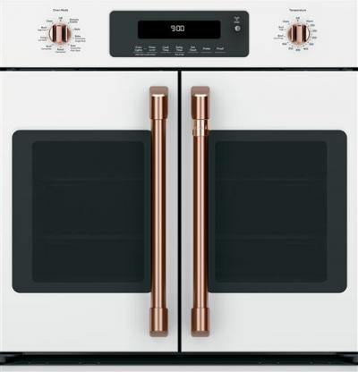 Cafe 2 French-Door Handles 2 Knobs - Brushed Copper - CXWSFHKPMCU