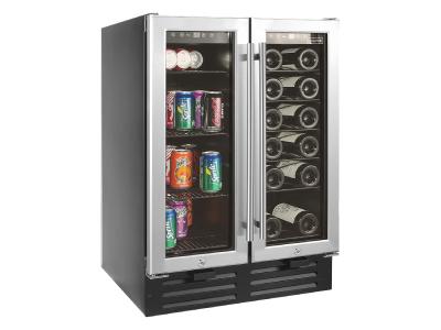 24" Cavavin Classika Collection Dual Zone Built-in Or Freestanding Beverage Center - C-73WBVC-V4