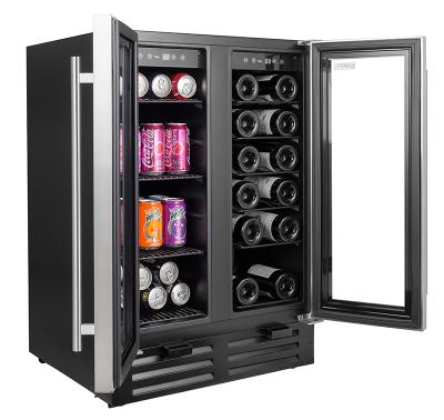 24" Cavavin Classika Collection Dual Zone Built-in Or Freestanding Beverage Center - C-73WBVC-V4