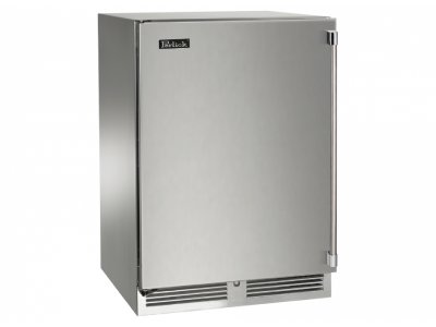 24" Perlick Indoor Signature Series Left-Hinged Undercounter Freezer in Solid Stainless Steel Door - HP24FS41L