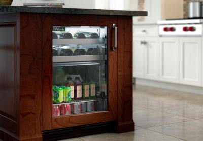 24" Perlick Indoor Signature Series Left-Hinge Dual-Zone Wine Refrigerator in Stainless Steel Glass Door - HP24CS43LL