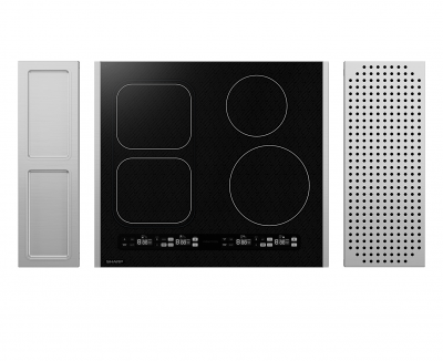 24" Sharp Induction Cooktop with 4 Cooking Zones - SCH2443GB