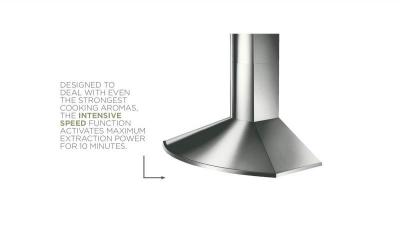 36" Faber Tender Wall Mount Chimney Hood - TEND36SSV