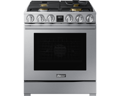 30" Dacor 6 Cu. Ft. Transitional Style Gas Range in Silver Stainless - DOP30T840GS/DA