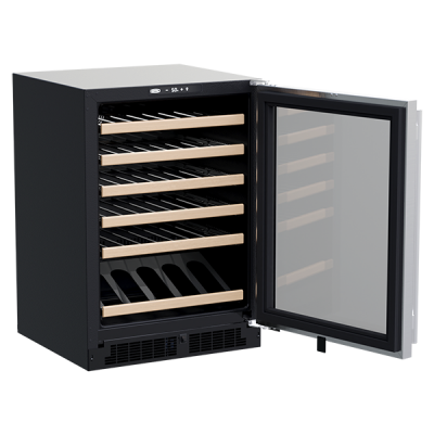 24" Marvel 5.3 Cu. Ft.  Built-In High-Efficiency Single Zone Wine Refrigerator With Display Rack - MLWC324SG01A