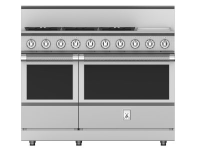 48" Hestan KRG Series Gas Range with 5-Burners in Steeletto - KRG485GD-LP