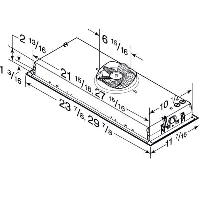 30" Broan Built-In Power Pack Insert with LED Light in Stainless Steel - BBN1303SS