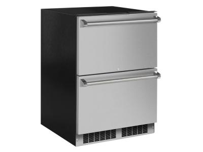 24" Marvel Professional Built-In Refrigerated Drawers With Adjustable Dividers - MPDR424SS71A