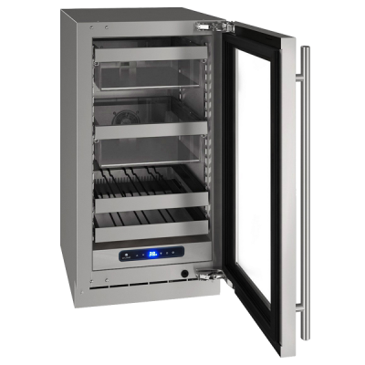 18" U-Line Undercounter Beverage Center with U-Adjust Storage - UHBV518-SG01A