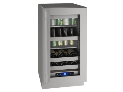 18" U-Line Undercounter Beverage Center with U-Adjust Storage - UHBV518-SG01A