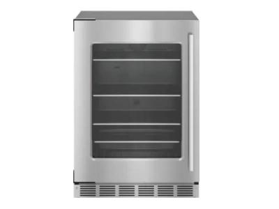 24" Thermador 5.2 Cu. Ft. Masterpiece Glass Door Refrigeration in Stainless Steel - T24UR915LS