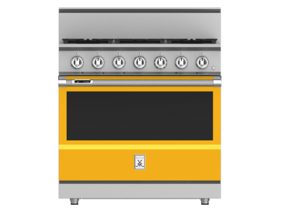 36" Hestan KRD Series Natural Gas Dual Fuel Range with 5-Burner - KRD364GD-NG-YW