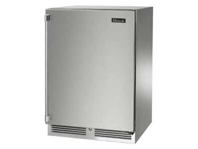 24" Perlick Marine Signature Series Right-Hinge Refrigerator in Solid Stainless Steel Door with Door Lock - HP24RM41RL