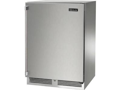 24" Perlick Marine Signature Series Dual Zone Wine/Refrigerator Solid Stainless Steel Door - HP24CM41R