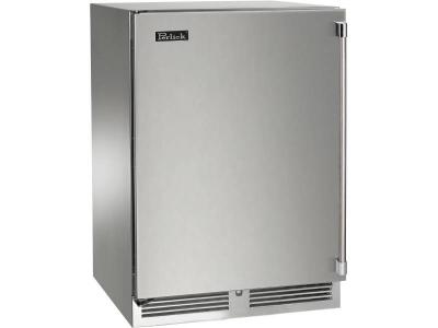 24" Perlick Marine Signature Series Dual Zone Wine/Refrigerator Solid Stainless Steel Door - HP24CM41L