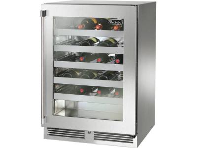 24" Perlick Marine Signature Series Wine Reserve Stainless Steel Glass Door - HP24WM43RL