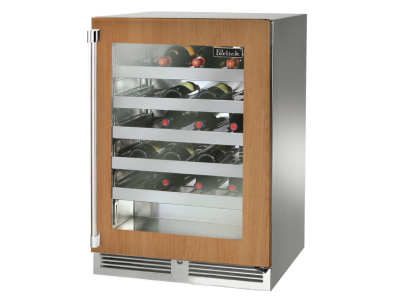 24" Perlick Indoor Signature Series Right-Hinge Wine Reserve in Panel Ready Glass Door - HP24WS44RL