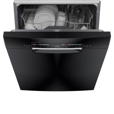 24" Bosch 300 Series Recessed Handle ADA Compliant Dishwasher in Black - SGE53C56UC