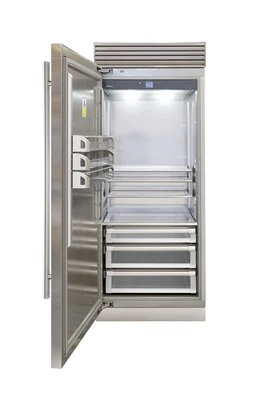 30" Fhiaba X-Pro Series Left Hinge Column Refrigerator in Stainless Steel - FP30RFC-LS1