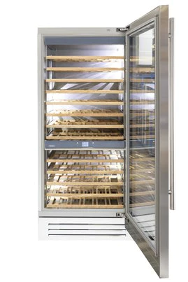 30" Fhiaba Classic Series Right Hinge Built-In Dual Zone Wine Cooler in Stainless Steel - FK30WCC-RS1