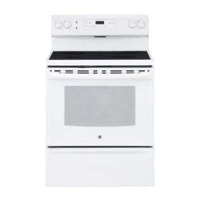 30" GE Electric Freestanding Range Self-Clean with Storage Drawer White - JCB635DKWW