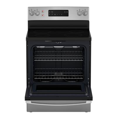 30"  GE 5.0 Cu. Ft. Freestanding Electric Self Cleaning Range with Hi - Lo Broil Dual Bake Element and Storage Drawer - JCB630SVSS