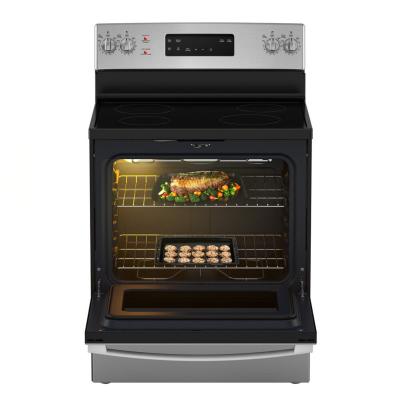 30"  GE 5.0 Cu. Ft. Freestanding Electric Self Cleaning Range with Hi - Lo Broil Dual Bake Element and Storage Drawer - JCB630SVSS